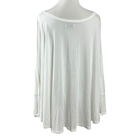 Lauren Moshi Orchid Heart Dolman Sleeve Tee in White Size XS / Small NEW NWT - Picture 6 of 13